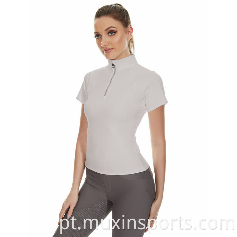  horse riding short sleeve base layer material